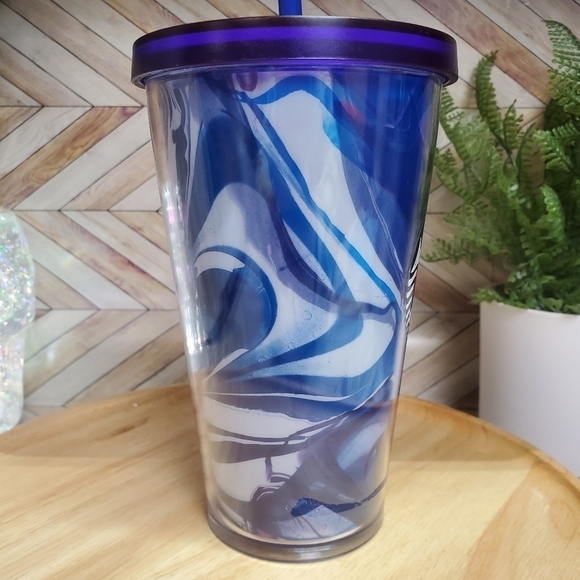 Starbucks Blue Haze Smoke Marble Mirage Grande Tumbler - Picture 6 of 9